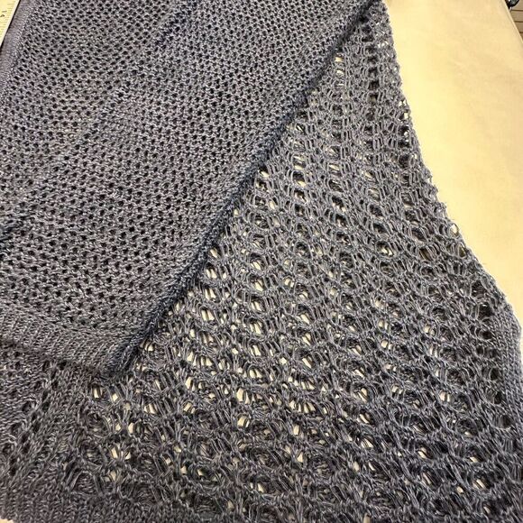 Lane Bryant Knit Navy Blue Cardigan Sweater Swim cover resort wear 26 / 28 - Picture 7 of 14